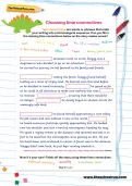 Choosing time connectives worksheet