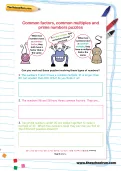 Common factors, common multiples and prime numbers puzzles