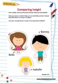 Comparing height worksheet