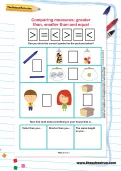 Comparing measures: greater than, smaller than and equal