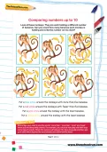 Comparing numbers up to 10 worskheet