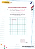 Completing a symmetrical shape worksheet