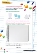 Condensation investigation worksheet