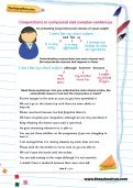 Conjunctions in compound and complex sentences worksheet