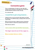 Connective game worksheet
