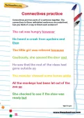 Connectives practice worksheet