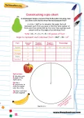 Constructing a pie chart worksheet