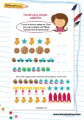 Continuing simple patterns worksheet