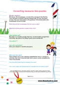 Converting measures time puzzles