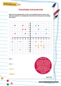 Coordinates and quadrants worksheet