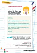 Correcting punctuation worksheet