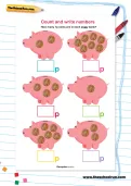 Count and write numbers worksheet