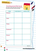 Counting around the house worksheet