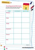 Counting around the house worksheet