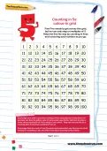Counting in 5s: colour-in grid