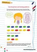 Counting items and making patterns worksheet