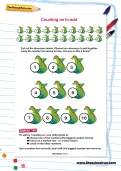 Counting on to add worksheet