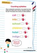 Counting syllables worksheet