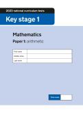 Cover for SATS 2023 KS1 Maths 