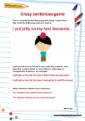 Crazy sentences game activity