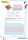 Crazy sentences: words containing ‘ss’ worksheet