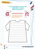Curly caterpillar and one-armed robot letters cursive patterning practice worksheets