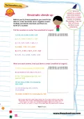 Decimals check-up worksheet