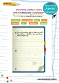 Describing events in a diary