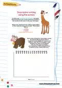 Descriptive writing using the senses