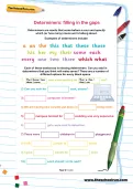 Determiners: filling in the gaps worksheet