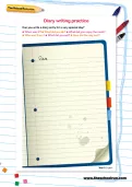 Diary writing practice worksheet