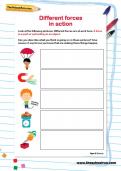Different forces in action worksheet