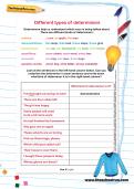 Different types of determiners worksheet