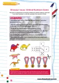 Dinosaur races: Ordinal Numbers Game