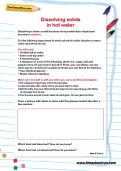 Dissolving solids in hot water activity