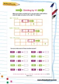 Dividing by 10 worksheet
