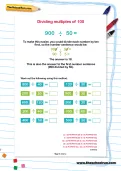 Dividing multiples of 100 worksheet