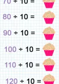 Learning division facts for the 10 times table tutorial