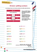 Division: splitting numbers worksheet