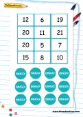 Double and near doubles bingo game