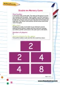 Double me Memory Game worksheet
