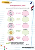 Doubling and halving money worksheet