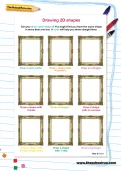 Drawing 2D shapes worksheet