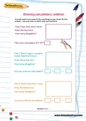 Drawing calculations: addition worksheet
