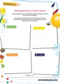 Drawing pictures of each season worksheet