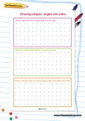 Drawing shapes: angles and sides worksheet