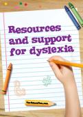 Resources and support for dyslexia pack