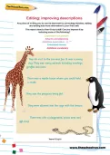 Editing: improving descriptions worksheets