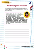 Establishing time and place worksheet