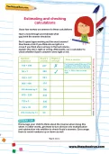 Estimating and checking calculations worksheet